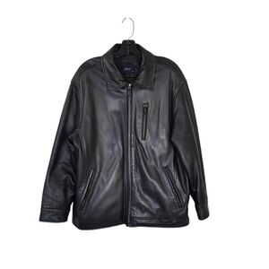 Max‎ USA 100% Leather Dark Forest Greenish Black Men's Large